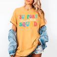 Support Dream Services Team Groovy Teacher Support Squad Women's Comfort Colors T-Shirt Mustard Support Dream Services Team Groovy Teacher Support Squad Women's Comfort Colors T-Shirt Mustard