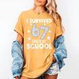 I Survived 67 Days Of School Teachers Students Women's Comfort Colors T-Shirt Mustard