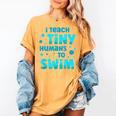 Swimming Teacher I Teach Tiny Humans To Swim Swim Instructor Women's Comfort Colors T-Shirt Mustard