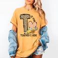 T Is For Teacher’s Aide Back To First Day Of School Leopard Men Women Girls Kids Women's Comfort Colors T-Shirt Mustard T Is For Teacher’s Aide Back To First Day Of School Leopard Men Women Girls Kids Women's Comfort Colors T-Shirt Mustard