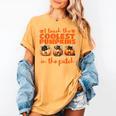 I Teach The Cutest Pumpkins Halloween Teacher Cat Lover Women's Comfort Colors T-Shirt Mustard