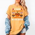 I Teach The Cutest Pumpkins In The Patch Halloween Teacher Women's Comfort Colors T-Shirt Mustard