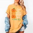 I Teach The Cutest Pumpkins In Patch Pre-K Halloween Teacher Women's Comfort Colors T-Shirt Mustard
