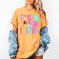 Teach Love Inspire Preppy Back To School Teacher Women Women's Comfort Colors T-Shirt Mustard Teach Love Inspire Preppy Back To School Teacher Women Women's Comfort Colors T-Shirt Mustard
