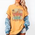 Teach Love Inspire Retro Groovy Daisy Back To School Teacher For Men Women Kids Women's Comfort Colors T-Shirt Mustard Teach Love Inspire Retro Groovy Daisy Back To School Teacher For Men Women Kids Women's Comfort Colors T-Shirt Mustard