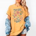 Teach Them Love Them Watch Them Grow Retro Teacher Floral Women's Comfort Colors T-Shirt Mustard