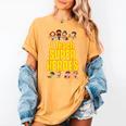 I Teach Super Heroes Comic Book Hero Teacher School Women's Comfort Colors T-Shirt Mustard