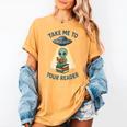 Teacher Alien Books UFO Reading Take Me To Your Reader Women's Comfort Colors T-Shirt Mustard Teacher Alien Books UFO Reading Take Me To Your Reader Women's Comfort Colors T-Shirt Mustard