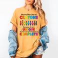 Teacher We Are Like a Box Of Crayons Back To School Women's Comfort Colors T-Shirt Mustard Teacher We Are Like a Box Of Crayons Back To School Women's Comfort Colors T-Shirt Mustard