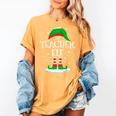 The Teacher Elf Christmas Family Matching Xmas Group For Men Women Women's Comfort Colors T-Shirt Mustard The Teacher Elf Christmas Family Matching Xmas Group For Men Women Women's Comfort Colors T-Shirt Mustard