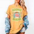 Teacher Halloween Costume Science Teachers Love Brains Women's Comfort Colors T-Shirt Mustard