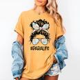 Teacher Para Life Tee Paraprofessional Cute Messy Bun Women's Comfort Colors T-Shirt Mustard