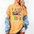 Teacher Of Pre K Superheroes Teacher New School Year Men Women Women's Comfort Colors T-Shirt Mustard
