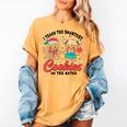 Teacher Of Smart Cookies Cute Gingerbread Teacher Christmas Women's Comfort Colors T-Shirt Mustard Teacher Of Smart Cookies Cute Gingerbread Teacher Christmas Women's Comfort Colors T-Shirt Mustard