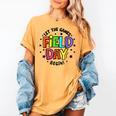Teacher Student Field Day Let The Games Begin Field Day Women's Comfort Colors T-Shirt Mustard Teacher Student Field Day Let The Games Begin Field Day Women's Comfort Colors T-Shirt Mustard