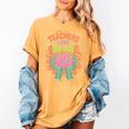 Teacher Teachers Love Brains Halloween Men Women Women's Comfort Colors T-Shirt Mustard
