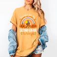 Teacher Thanksgiving Thankful For My Second Grade Turkeys Women's Comfort Colors T-Shirt Mustard