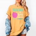 Teacher Of Tiny Humans Preschool Pre K Kindergarten Teacher Women's Comfort Colors T-Shirt Mustard