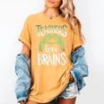 Teachers Love Zombie Teacher Halloween Fun Women's Comfort Colors T-Shirt Mustard