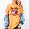 Teaching Is My Jam Cute Strawberry For Women Teachers Women's Comfort Colors T-Shirt Mustard Teaching Is My Jam Cute Strawberry For Women Teachers Women's Comfort Colors T-Shirt Mustard