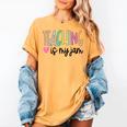 Teaching Is My Jam For Women Teacher Cute Teachers Outfit Women's Comfort Colors T-Shirt Mustard Teaching Is My Jam For Women Teacher Cute Teachers Outfit Women's Comfort Colors T-Shirt Mustard