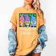 Teaching My Little Gnomies With Gnome For Teacher Women Women's Comfort Colors T-Shirt Mustard