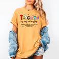 Teaching Is My Ministry God Christian Teacher Back To School Women's Comfort Colors T-Shirt Mustard Teaching Is My Ministry God Christian Teacher Back To School Women's Comfort Colors T-Shirt Mustard