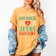 Teaching In My Veins Jesus In My Heart God Christian Teacher Women's Comfort Colors T-Shirt Mustard Teaching In My Veins Jesus In My Heart God Christian Teacher Women's Comfort Colors T-Shirt Mustard