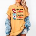 Teaching I Will Drink Coffee Here Or There Teacher Women's Comfort Colors T-Shirt Mustard Teaching I Will Drink Coffee Here Or There Teacher Women's Comfort Colors T-Shirt Mustard