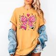 Teaching Is A Work Of Heart Pencil Bow Teacher Valentine Women's Comfort Colors T-Shirt Mustard Teaching Is A Work Of Heart Pencil Bow Teacher Valentine Women's Comfort Colors T-Shirt Mustard