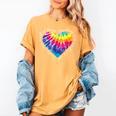 Teaching Is a Work Of Heart Tie Dye Hippie For Teacher For Men Women Girls Kids Women's Comfort Colors T-Shirt Mustard