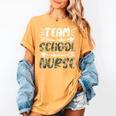 Team School Nurse Camo Teacher Student Back To School For Men Women Women's Comfort Colors T-Shirt Mustard
