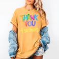 Thank You Teacher Appreciation Graduation Men Women Girls Kids Women's Comfort Colors T-Shirt Mustard