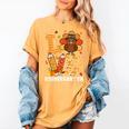Thanksgiving Love Kindergarten Teacher Turkey Autumn Fall Women's Comfort Colors T-Shirt Mustard Thanksgiving Love Kindergarten Teacher Turkey Autumn Fall Women's Comfort Colors T-Shirt Mustard