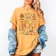 Thanksgiving One Thankful Art Teacher Fall Groovy Men Women Women's Comfort Colors T-Shirt Mustard Thanksgiving One Thankful Art Teacher Fall Groovy Men Women Women's Comfort Colors T-Shirt Mustard