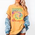 Tie Dye Teaching Social Studies Is My Jam Sunglasses Teacher Women's Comfort Colors T-Shirt Mustard Tie Dye Teaching Social Studies Is My Jam Sunglasses Teacher Women's Comfort Colors T-Shirt Mustard