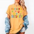Tiny Human Security Preschool Childcare Teacher Babysitters Women's Comfort Colors T-Shirt Mustard Tiny Human Security Preschool Childcare Teacher Babysitters Women's Comfort Colors T-Shirt Mustard