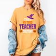 Tired Teacher Costume For Halloween Teachers Women's Comfort Colors T-Shirt Mustard Tired Teacher Costume For Halloween Teachers Women's Comfort Colors T-Shirt Mustard
