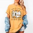 TK Boo Crew Preppy Halloween Floral Ghost TK Teacher Team TK Women's Comfort Colors T-Shirt Mustard TK Boo Crew Preppy Halloween Floral Ghost TK Teacher Team TK Women's Comfort Colors T-Shirt Mustard