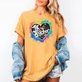 TK Teacher Transitional Kindergarten Heart Back To School Women's Comfort Colors T-Shirt Mustard
