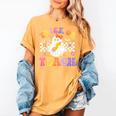 Trick Or Teach Groovy Halloween Teachers Women's Comfort Colors T-Shirt Mustard