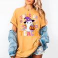 Trick Or Teach Groovy Teacher Ghost Halloween Teacher Women's Comfort Colors T-Shirt Mustard Trick Or Teach Groovy Teacher Ghost Halloween Teacher Women's Comfort Colors T-Shirt Mustard