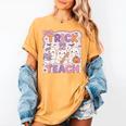 Trick Or Teach Retro Halloween Teacher Look Women's Comfort Colors T-Shirt Mustard