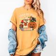Trick Or Teach Retro Halloween Teacher Women Men Costume Women's Comfort Colors T-Shirt Mustard Trick Or Teach Retro Halloween Teacher Women Men Costume Women's Comfort Colors T-Shirt Mustard