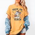 Trick Or Teach Teacher Women's Comfort Colors T-Shirt Mustard