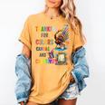 Turkey Thanksgiving Art Teacher Costume Tee For Artists Women's Comfort Colors T-Shirt Mustard