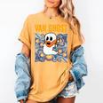 Van Ghost Art Teacher Halloween Van Gogh Starry Night Women's Comfort Colors T-Shirt Mustard Van Ghost Art Teacher Halloween Van Gogh Starry Night Women's Comfort Colors T-Shirt Mustard