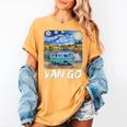 Van Go Retro Vanlife Art Teacher Women's Comfort Colors T-Shirt Mustard Van Go Retro Vanlife Art Teacher Women's Comfort Colors T-Shirt Mustard