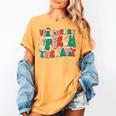Verry Merry Speech Language Pathologist Teacher Christmas Women's Comfort Colors T-Shirt Mustard Verry Merry Speech Language Pathologist Teacher Christmas Women's Comfort Colors T-Shirt Mustard