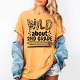 Wild About 2Nd Grade School Grade Teacher Women's Comfort Colors T-Shirt Mustard